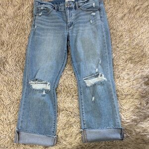 BKE Light Blue Distressed Boyfriend Jeans